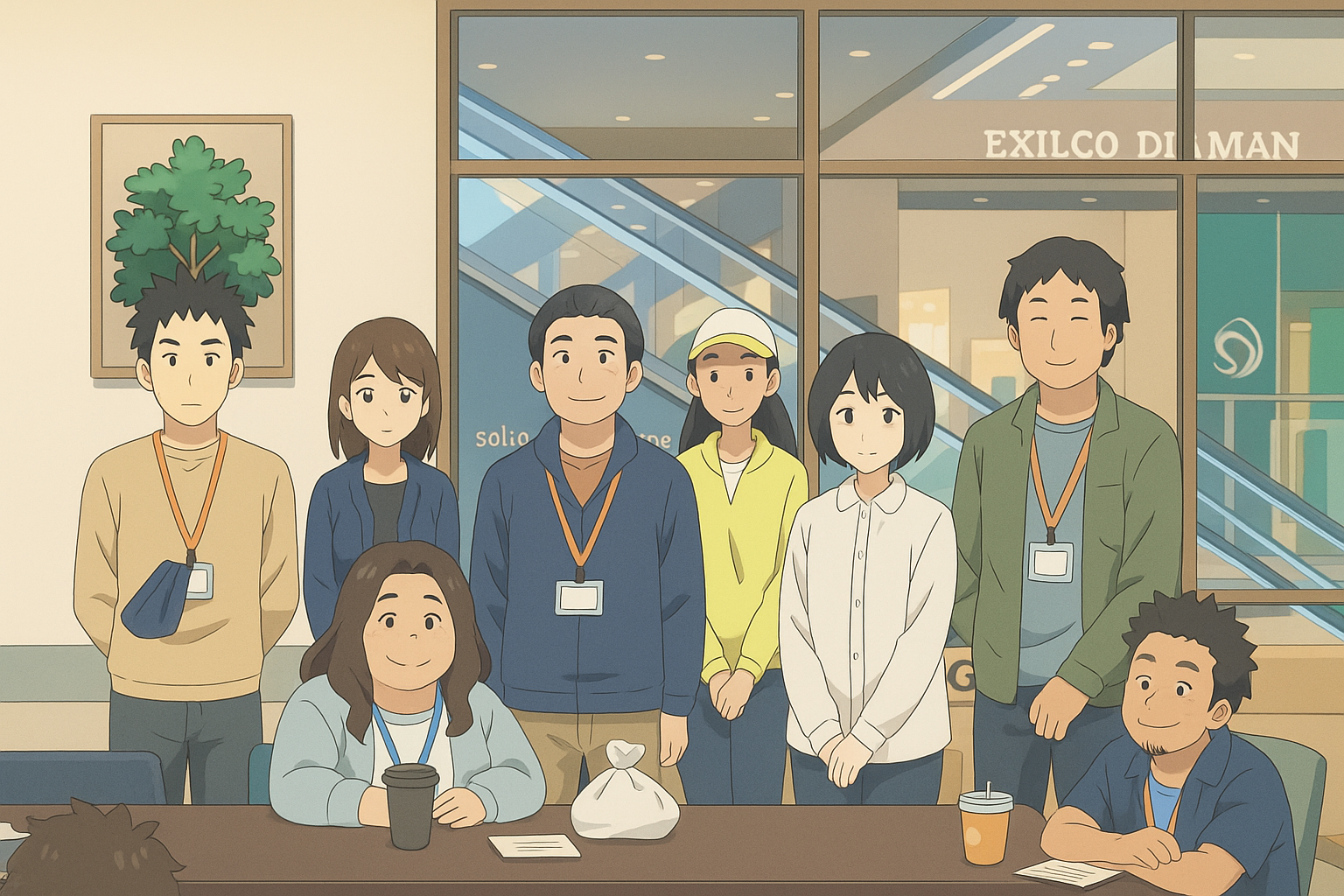 イベント参加者の集合写真を生成AIでアニメ化した画像